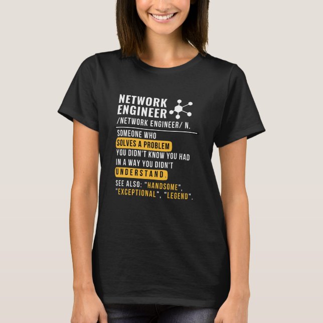 Camiseta de definición de ingeniero de red (Anverso)