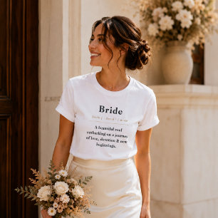 Camiseta de definición de novia   Regalo personali