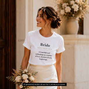 Camiseta de definición de novia Regalo personali