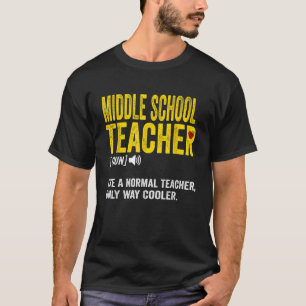 Camiseta de definición de profesor de escuela medi