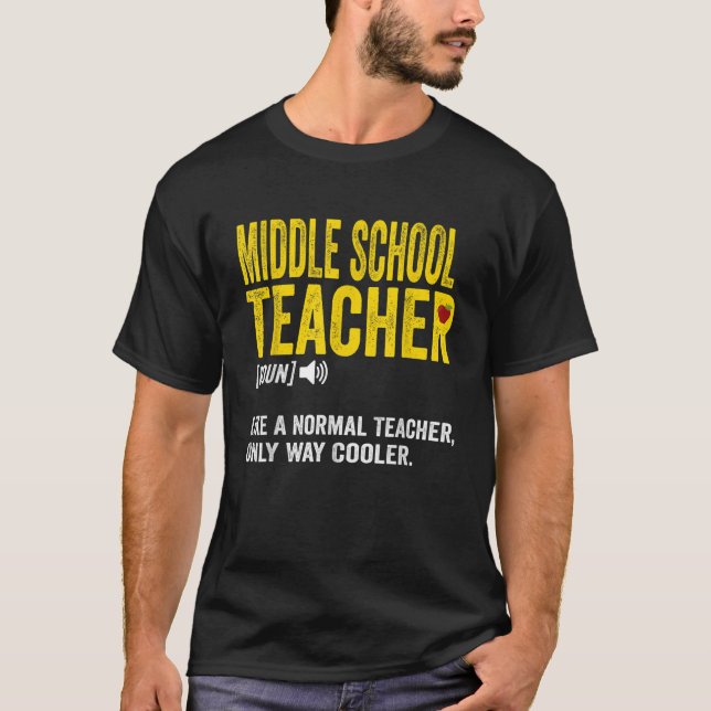 Camiseta de definición de profesor de escuela medi (Anverso)