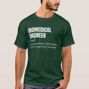 Camiseta de definición de trabajo de ingeniero bio