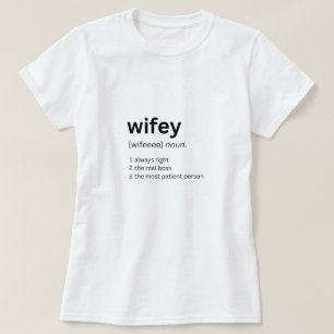 Camiseta de definición divertida de Wifey