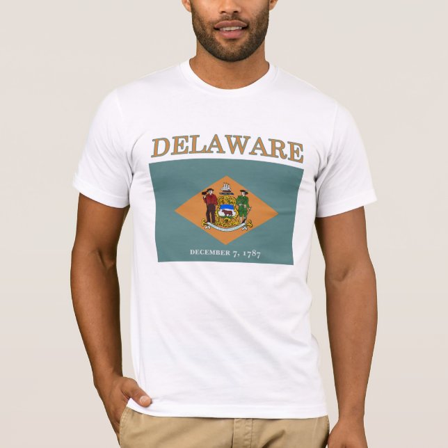 Camiseta de Delaware State Flag Bella Canvas (Anverso)