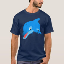 Camiseta de delfín de dibujos animados saltarín ad