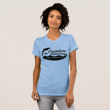 Camiseta de delfines azul bebé de mujeres