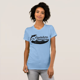 Camiseta de delfines azul bebé de mujeres