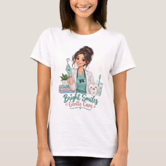Camiseta de dentista Sonrisas Brillantes Cuidado S