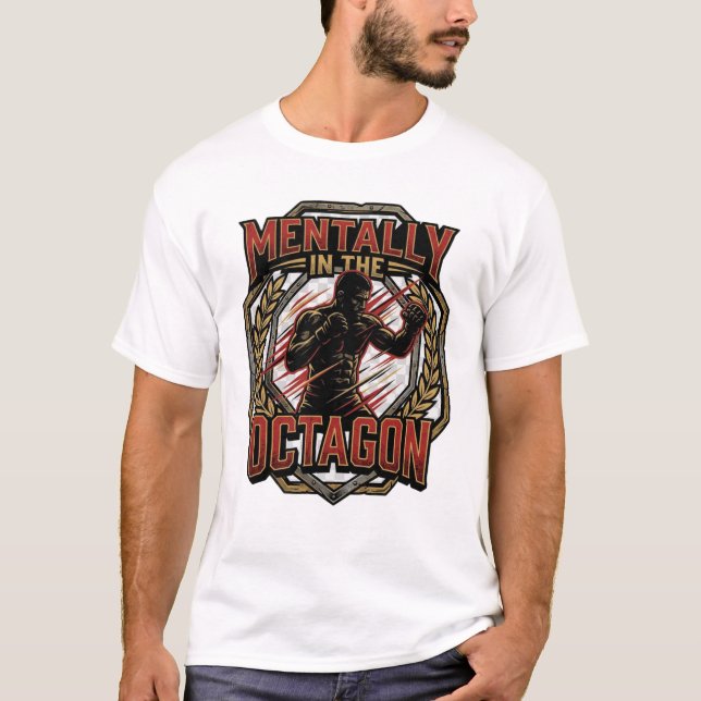 Camiseta de deportes de combate MMA Mentalmente en (Anverso)