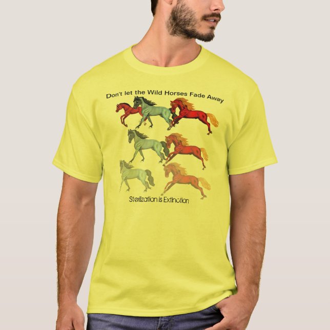 Camiseta de descoloramiento de los caballos (Anverso)