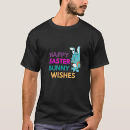 Camiseta de deseos de conejo de Pascua feliz