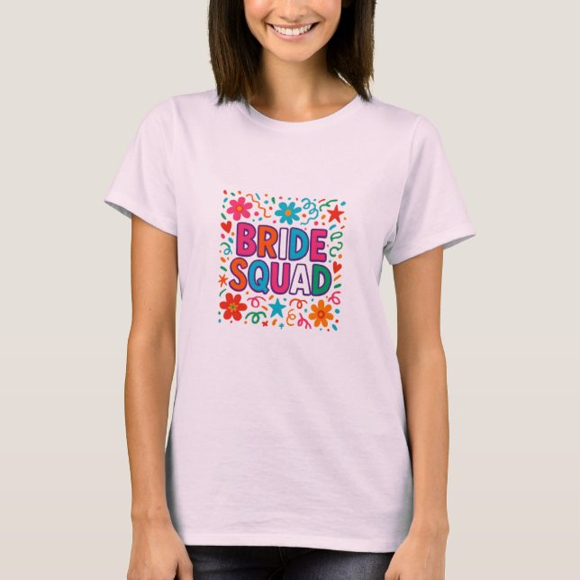 Camiseta de Despedida de Soltera de Bride Squad –  (Anverso)