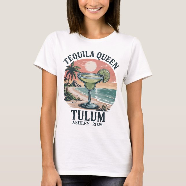 Camiseta de Despedida de Soltera Novia Tulum (Nomb (Anverso)