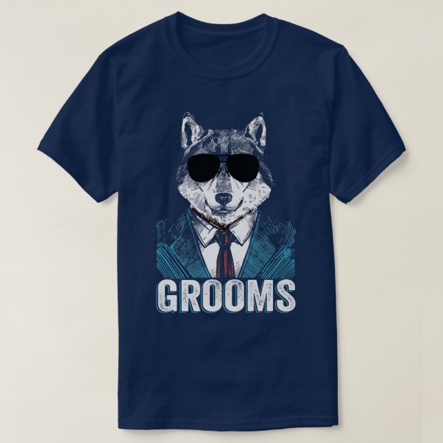 Camiseta de despedida de soltero Wolfpack del novi (Diseño del anverso)