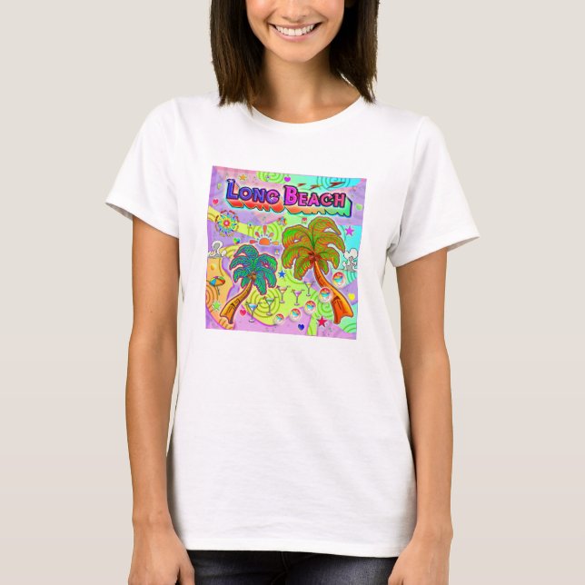 Camiseta de destino de vacaciones en Long Beach (Anverso)