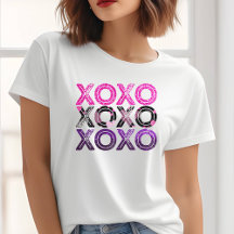 Camiseta de día de San Valentín con purpurina Xoxo