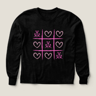Camiseta de Día de San Valentín de Tic-Tac-Toe de
