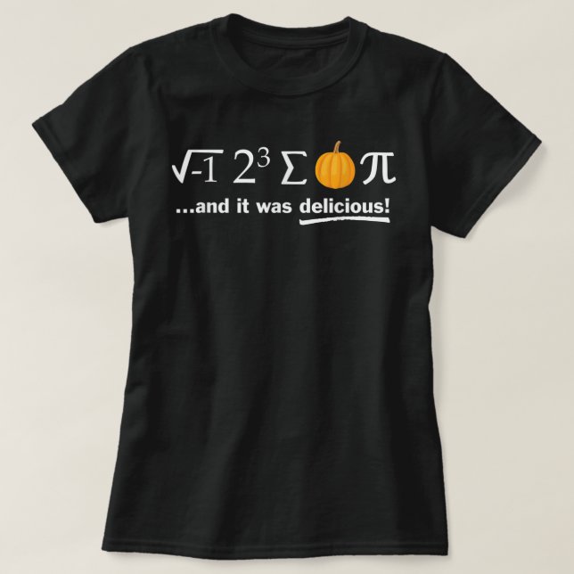 Camiseta De Día Pi Ocho Suma De Calabaza Pi Divert (Diseño del anverso)