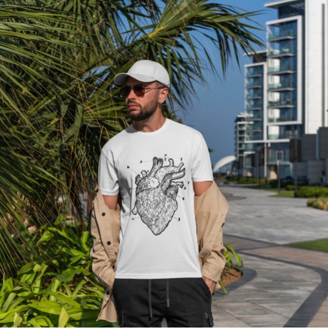 camiseta de dibujo cardíaco anatómico (Subido por el creador)