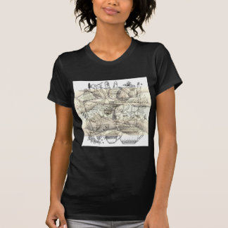 camiseta de dibujo de color para mujeres