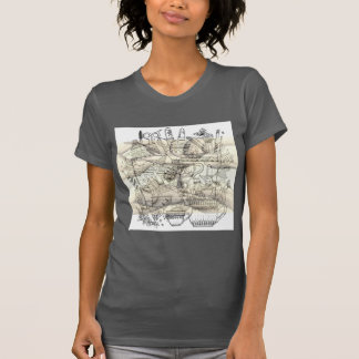 camiseta de dibujo de color para mujeres