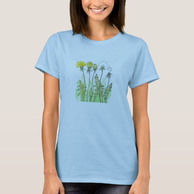 Camiseta de dibujo de la planta de hierbas medicin (Anverso)