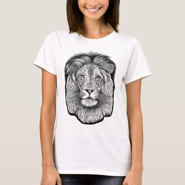 Camiseta de dibujo de león (Anverso)
