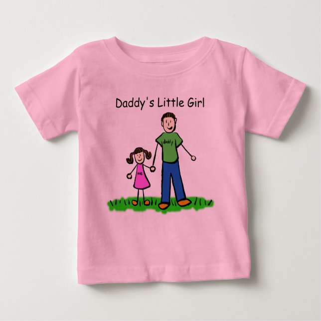Camiseta de dibujo de niña de papá (Personalizar) (Anverso)