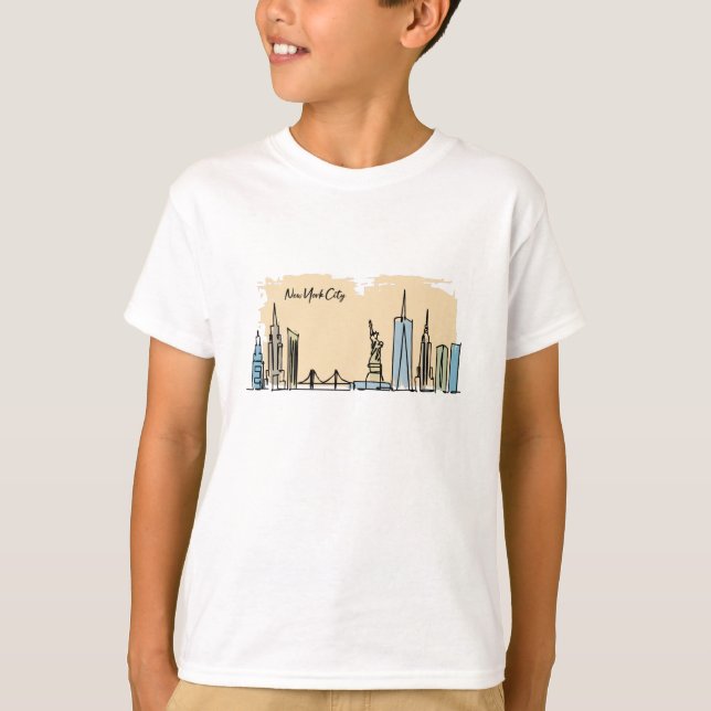 Camiseta de dibujo de Nueva York (Anverso)