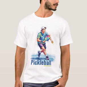 Camiseta de dibujo de pickleball