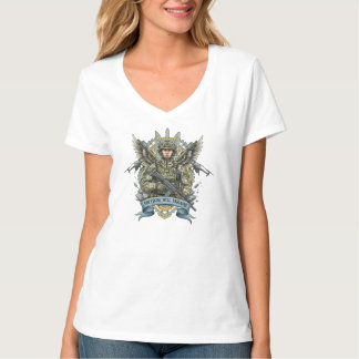 Camiseta de dibujo de tatuaje moderno militar ucra