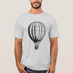 Camiseta de dibujo de tinta de globo aerostático m