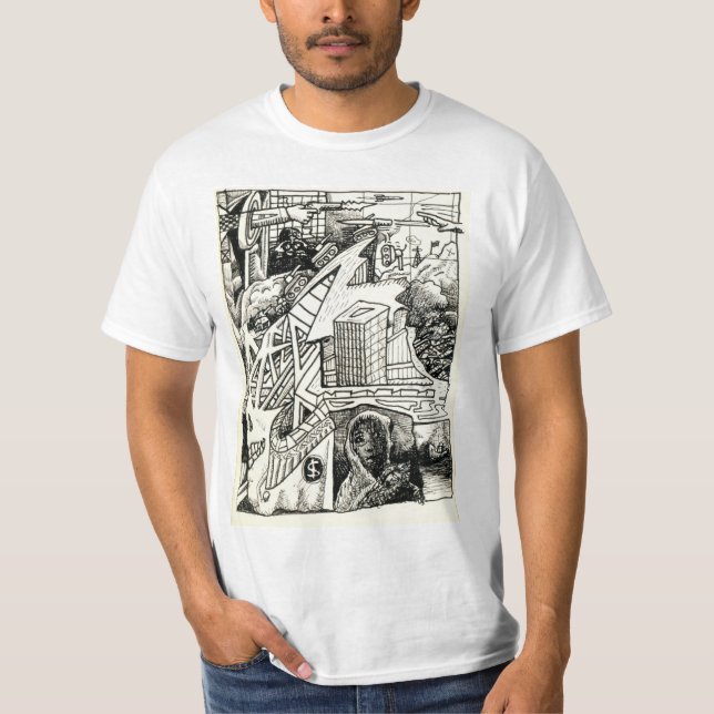 Camiseta de dibujo de tinta "Modern Warfare" (Anverso)