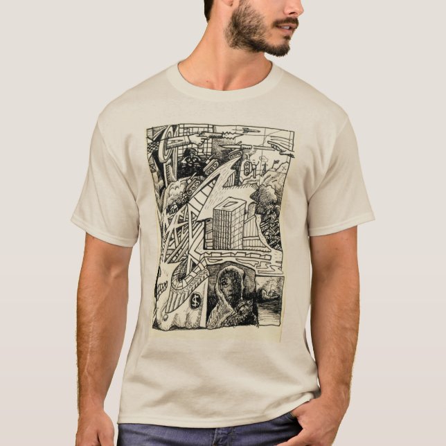 Camiseta de dibujo de tinta "Modern Warfare" (Anverso)