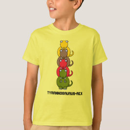 Camiseta de dibujos animados coloridos de Tyrannos