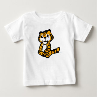Camiseta de dibujos animados de adorable bebé tigr