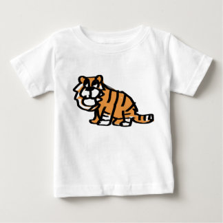 Camiseta de dibujos animados de adorable bebé tigr