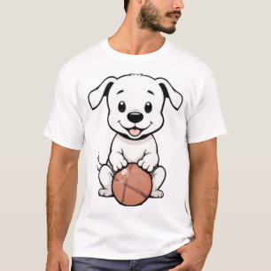 Camiseta de dibujos animados de baloncesto de cach