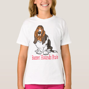 Camiseta de dibujos animados de Basset Hound para