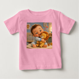 Camiseta de dibujos animados de bebé lindo y jugue