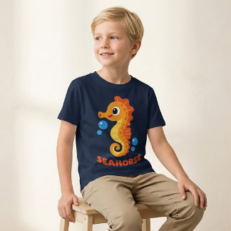 Camiseta de dibujos animados de caballito de mar p
