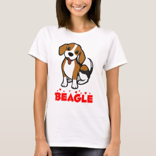 Camiseta de dibujos animados de cachorro de Beagle
