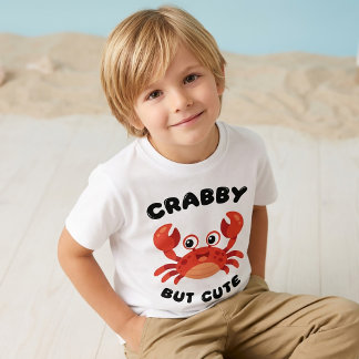 Camiseta de dibujos animados de cangrejo lindo per
