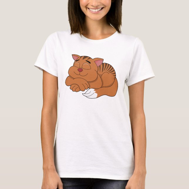 Camiseta de dibujos animados de gato (Anverso)