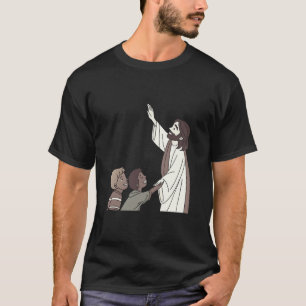 Camiseta de dibujos animados de Jesús bendiciendo 