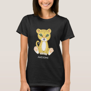 Camiseta de dibujos animados de leopardo joven sal