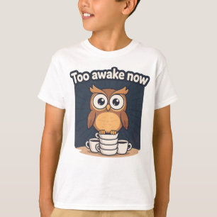 Camiseta de dibujos animados de meme de búho noctu