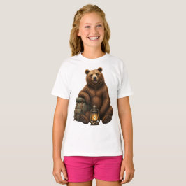 Camiseta de dibujos animados de oso del bosque ado