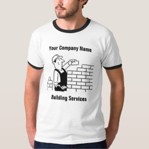 Camiseta de dibujos animados de servicios de const