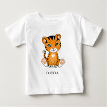 Camiseta de dibujos animados de tigre bebé salvaje